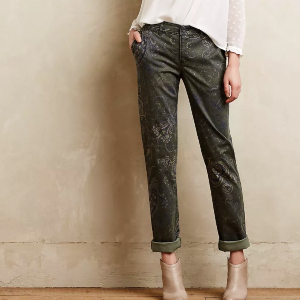 Pilcro Hyphen Paisley Chinos